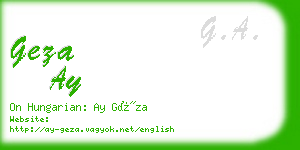 geza ay business card